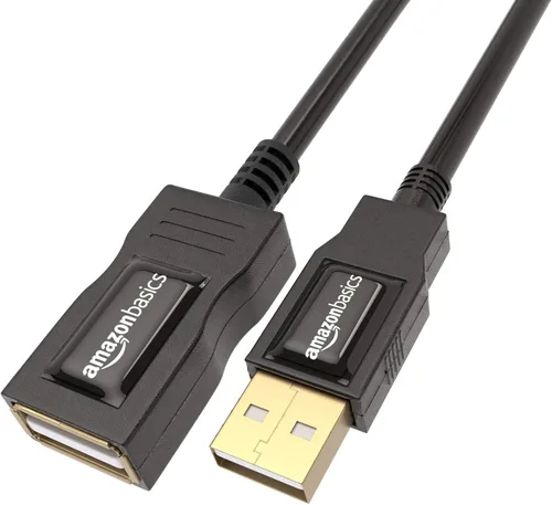 Miniatura 7 de Amazon Basics Cable de extensión USB-A 2.0, macho a hembra, velocidad de transferencia de 480 Mbps, 6.5 pies, color negro