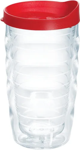 Miniatura 79 de Taza de viaje Tervis de doble pared transparente y colorida con tapa fabricada en Estados Unidos mantiene las bebidas frías y calientes, 24 onzas