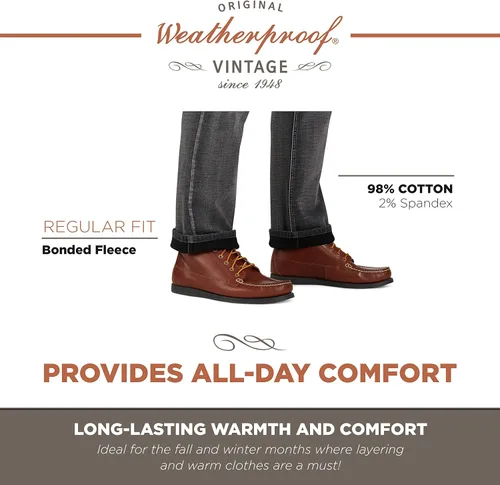 Miniatura 5 de Weatherproof Vintage Jeans con forro polar de ajuste regular para hombre