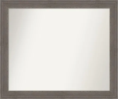 Miniatura 208 de Amanti Art Espejo de pared personalizado no biselado (24.5 x 24.5 pulgadas), marco gris marrón alta, varios tamaños personalizados, espejo de baño