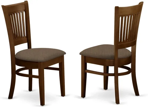 East West Furniture Vancouver - Sillas de comedor de tela de 37 pulgadas en color espresso (juego de 2)