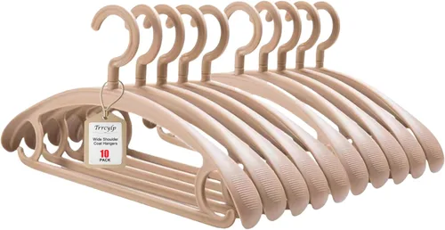 Miniatura 13 de Paquete de 10 perchas resistentes con capacidad de carga de 25 libras, colgador giratorio para ropa para trajes, perchas de hombro ancho