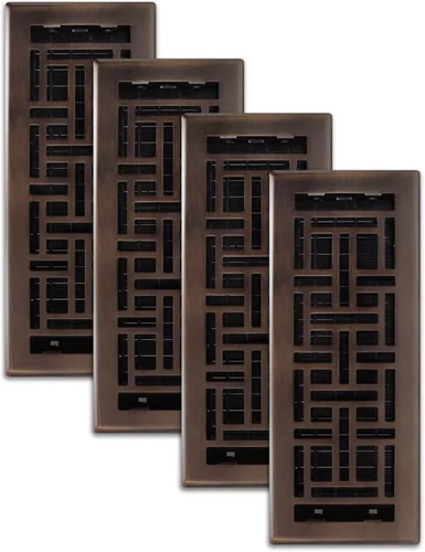 Miniatura 20 de Decor Grates Registro de suelo oriental AJH412-RB, 4 x 12 pulgadas, acabado de bronce frotado bronce (Rubbed Bronze Finish)