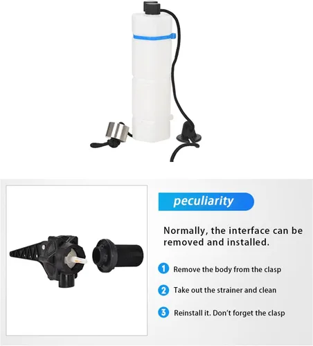 Miniatura 4 de Válvula Tankbuddy de 3/4 pulgadas, válvula de flotador de descarga de agua grande de alto caudal, doble nivel de agua y nivel de agua ajustable