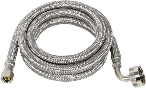 Miniatura 2 de Certified Appliance Accessories Manguera para lavavajillas con codo FGH de 90 grados, línea de suministro de agua, 6 pies, acero inoxidable trenzado