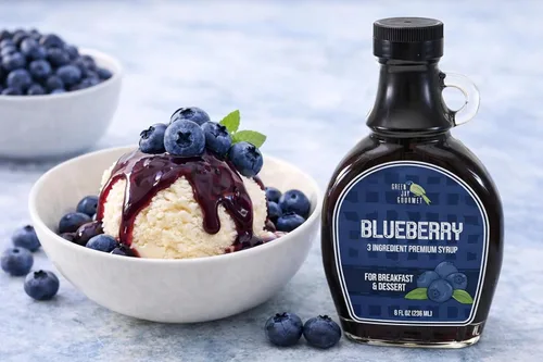 Miniatura 5 de Green Jay Gourmet Jarabe de arándanos – Jarabe de desayuno premium de 3 ingredientes con arándanos frescos, azúcar de caña y jugo de limón, jarabe