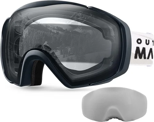 Miniatura 37 de OutdoorMaster Gafas de esquí con cubierta, gafas de nieve para snowboard OTG antivaho