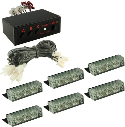 Miniatura 2 de DIYAH Luces estroboscópicas de advertencia de peligro de emergencia LED de alta intensidad LED de alta intensidad para parabrisas de tablero