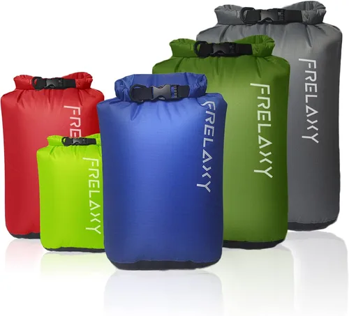 Frelaxy Bolsa seca de 3 unidades/5 unidades, saco seco ultraligero, bolsas para exteriores que mantienen el equipo seco para senderismo, mochileros,