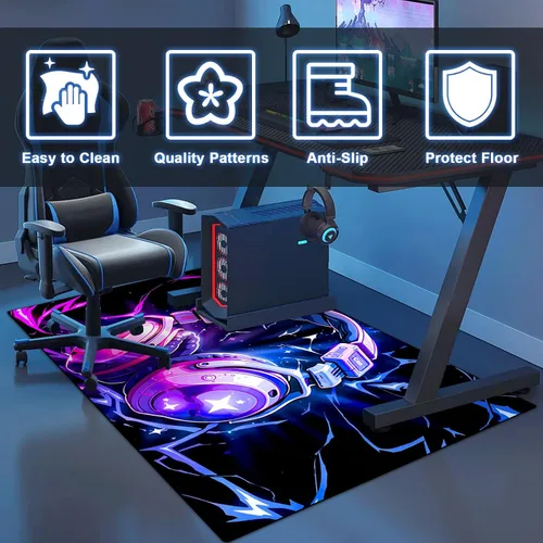 Miniatura 4 de Alfombra de área de juegos, alfombra de juegos 3D, tapete controlador de gamepad para niños y niñas, dormitorio, sala de juegos, alfombras