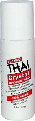 Miniatura 2 de Thai Crystal Desodorant Stone Desodorante natural roll-on para cuerpo, cara y pies, sin perfume, sin aluminio y orgánico, sin aluminio, disolventes