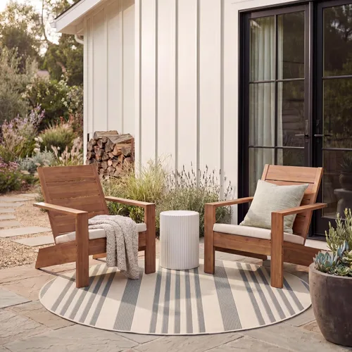 Miniatura 120 de SAFAVIEH Courtyard Collection - Alfombra decorativa, 2.3 x 5 pies, beige y verde oscuro, para interior/exterior, resistente a la intemperie