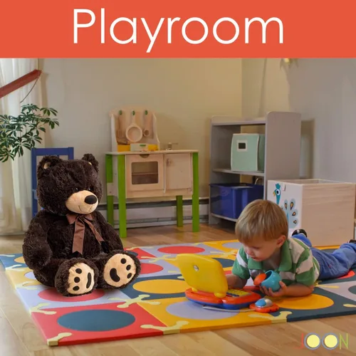 Miniatura 5 de Joon Oso de peluche grande – Pelaje esponjoso, cinta y moño, huellas distintivas – Alegría abrazable y adorable, regalo ideal para baby showers
