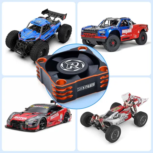 Miniatura 7 de Ventilador de refrigeración ESC de 1.181 in, disipador de calor RC ESC de 28000 RPM para Turbo ESC con XH Connect para 1/12 1/10 1/8 RC Car ESC