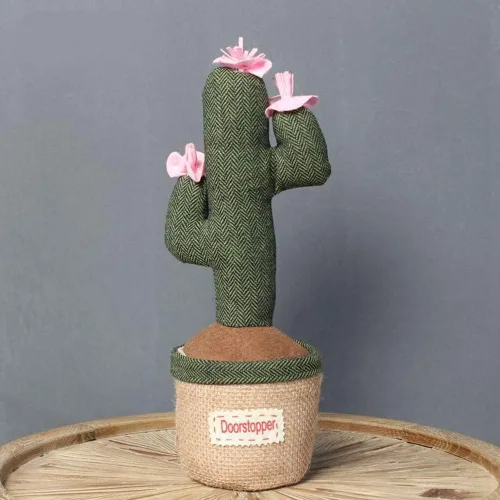 Miniatura 4 de Tope de puerta decorativo de animales de tela bonita, topes interiores con peso de cactus, tope de puerta de tela compacta, regalos para mamá, tapón