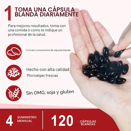 Miniatura 5 de Suplementos de Astaxantina de 12 mg, 120 cápsulas blandas, suplemento antioxidante de Astaxantina Premium, apoya la salud de los ojos, la piel