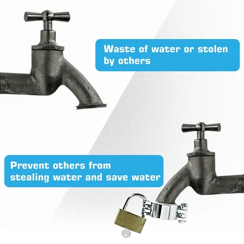 Miniatura 5 de NU-SET 2895-3 bloqueo de la llave de agua para Bibbs de manguera de jardín