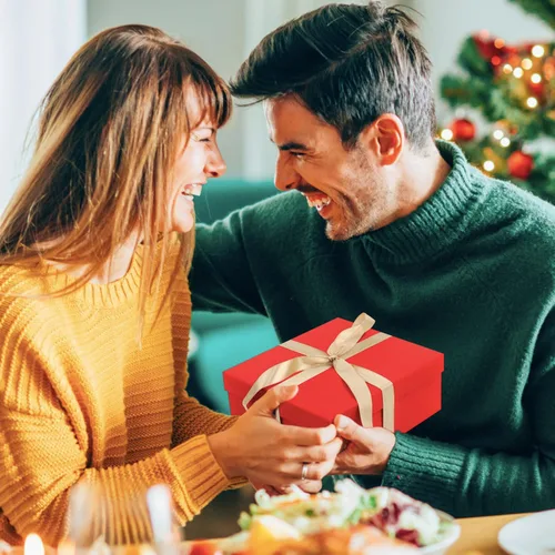 Miniatura 5 de Coobbar Cajas de regalo de graduación, paquete de 5 cajas cuadradas con tapa y papel de relleno triturado, cajas de regalo de varios tamaños, cajas