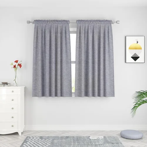 Miniatura 92 de UPOPO Cortinas de Niveles Beige Sobre Fregadero con Textura de Lino para Ventana de Cocina de 16 Pulgadas de Largo Caravana Privacidad Pequeñas
