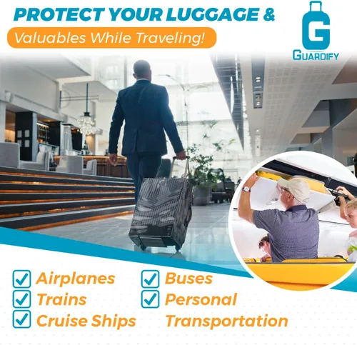 Miniatura 8 de Guardify Fundas de equipaje para maleta aprobadas por la Tsa, protector de equipaje transparente, funda de maleta Funda de equipaje de viaje