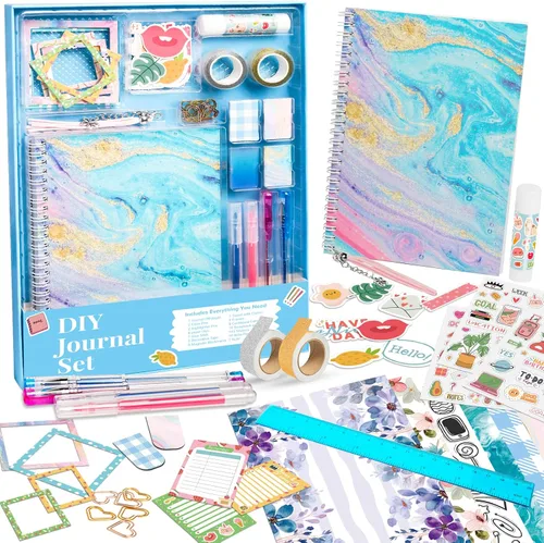 ABERLLS Kit de Diario DIY para Niñas, Regalo de Cumpleaños para Niñas de 6 a 12 Años, Kits de Arte y Manualidades para Niñas Adolescentes, Set de