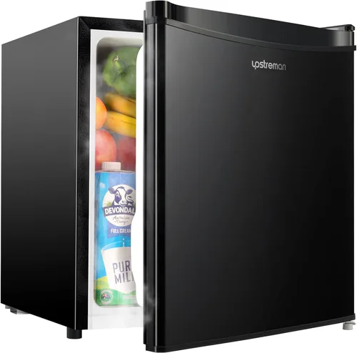 Miniatura 11 de Upstreman - Mini refrigerador de 1.7 pies cúbicos con congelador, esenciales para dormitorio, termostato ajustable, ahorro de energía, bajo nivel