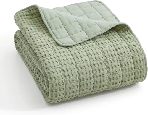 Miniatura 13 de Levtex Home - Colección Mills Waffle - Manta - Waffle de algodón Adobe - Tamaño de la manta 50 x 60 pulgadas.