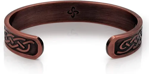 Miniatura 7 de Brazalete magnético celta de cobre pesado grande para hombre, con 10 imanes, Metal