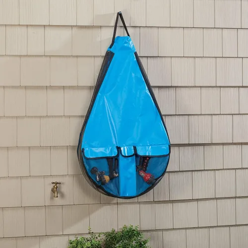 Miniatura 2 de Bolsa de almacenamiento para manguera de jardín, fabricada con PVC impermeable y poliéster, almacenamiento y organización al aire libre, mide 36 1/2