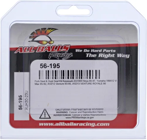 Miniatura 4 de All Balls Racing 56-195 Kit de retenes de horquilla y polvo compatible con/repuesto para Kawasaki Ninja 1000 R (ZX 1000A) 1986-1987