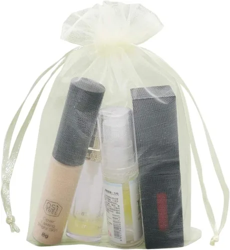 Miniatura 6 de HRX Package Bolsas de organza de 4 x 6 pulgadas, 100 unidades, bolsas de malla para joyas, bolsas de regalo con cordón para dulces, bolsitas