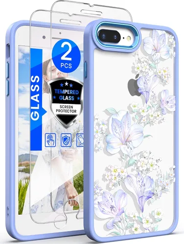 Miniatura 8 de Dretal Funda para iPhone 8 Plus, iPhone 7 Plus y 6 Plus, grado militar, probada contra caídas, parte trasera dura y borde suave, funda protectora