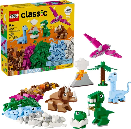 LEGO Clásico Juguetes Creativos Dinosaurios - Bloques de Construcción para Niños, Niños y Niñas, Edades 5+ - Juguetes Educativos y de Aprendizaje