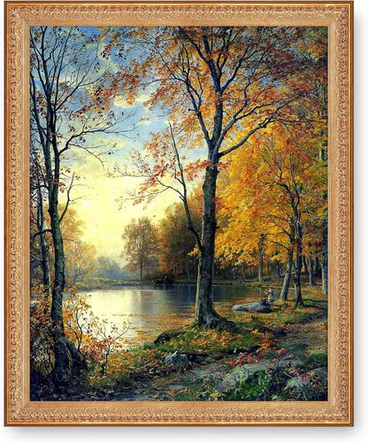 Miniatura 400 de A&T ARTWORK Campo de trigo con cipreses de Van Gogh Las reproducciones de arte clásico mundial, impresiones en lienzo giclée para decoración