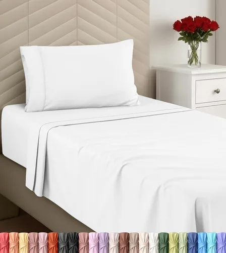 Miniatura 17 de Utopia Bedding - Juego de sábanas, tamaño individual, microfibra cepillada, suaves, esquinas profundas, incluye 1 encimera, 1 bajera y 1 fundas