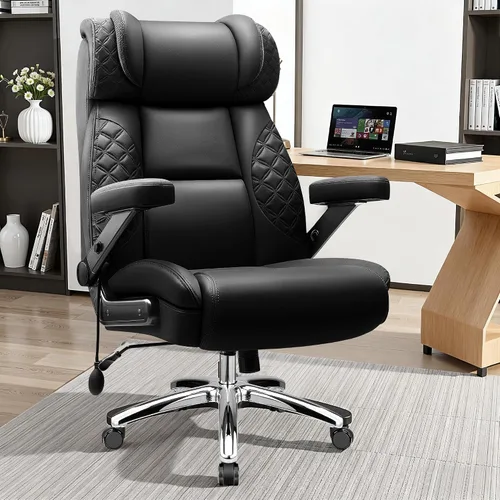 Miniatura 2 de Silla de oficina grande y alta, silla de computadora de escritorio para personas pesadas, silla ejecutiva de juegos de gran tamaño, silla de oficina