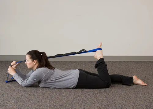 Miniatura 6 de RangeMaster Correa elástica con guía de ejercicios│ Versátil correa de bucle múltiple perfecta para yoga, pilates y terapia física │ Portátil │