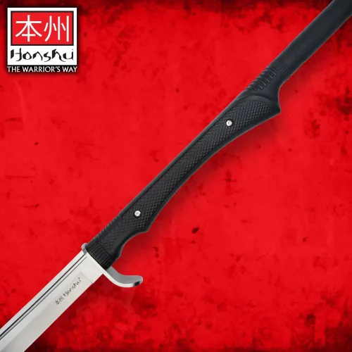 Miniatura 5 de Honshu Naginata - Espada y funda de arma de asta japonesa Samurai & Foot Soldier - Arma de autodefensa Hoja de 18 pulgadas unida a eje largo