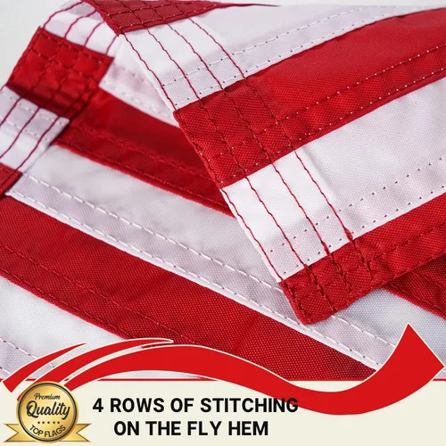 Miniatura 6 de TOPFLAGS Bandera de Estados Unidos bordada de nailon de 12 x 18 pulgadas para exteriores con 2 ojales de latón resistente, 250 aniversario
