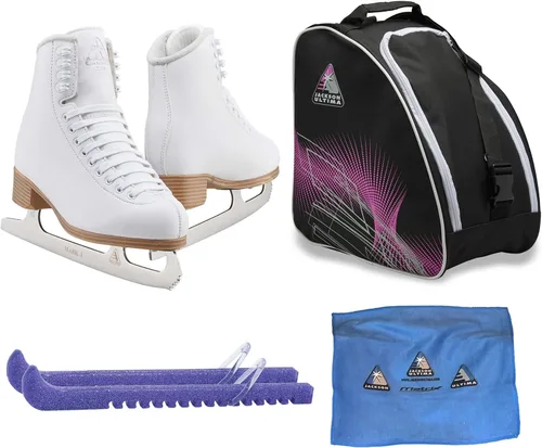 Jackson Ultima Figure Ice Skates for Women and Girls Bundle with Jackson Skate Bag, Guardog Skate Guards, Towel - JUST LAUNCHED 2024