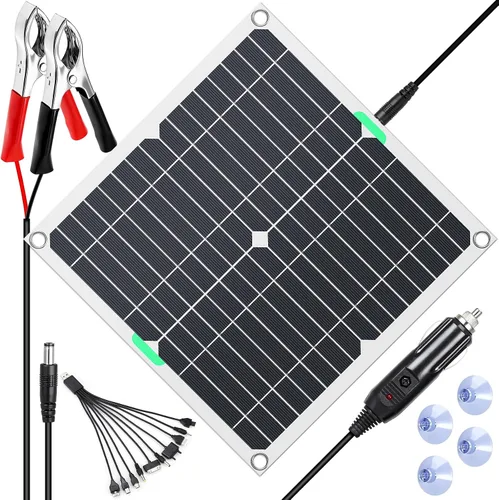 Miniatura 12 de KEPEAK Panel solar portátil de 100 W, panel solar plegable con QC3.0 y PD, cargador solar impermeable de alta eficiencia para casas rodantes, Panel