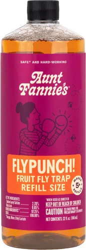 Miniatura 10 de Trampa para Moscas de la Fruta FlyPunch de Aunt Fannie's para Uso en Interiores y Cocina, Lista para Usar, Hecha con Ingredientes de Base Vegetal