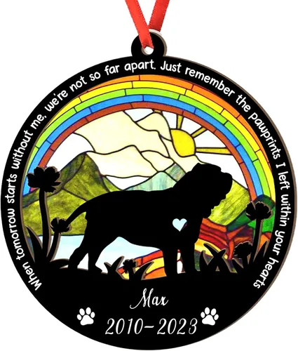 Miniatura 107 de Adorno personalizado para atrapasoles de sabueso afgano, adorno de Navidad de sabueso afgano, regalo para perro amante, sabueso afgano conmemorativo