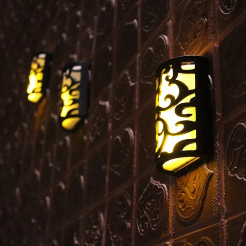 Miniatura 8 de WRalwaysLX Faroles decorativos con temporizador, velas sin llama para interiores y exteriores, apliques de pared con llamas parpadeantes
