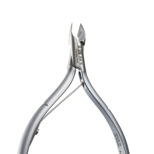 Miniatura 6 de NGHIA Alicate de cutículas D-09 JAW 12 Acero inoxidable Duradero y afilado Diseño ergonómico Chapado en gris Ideal para salones y uso
