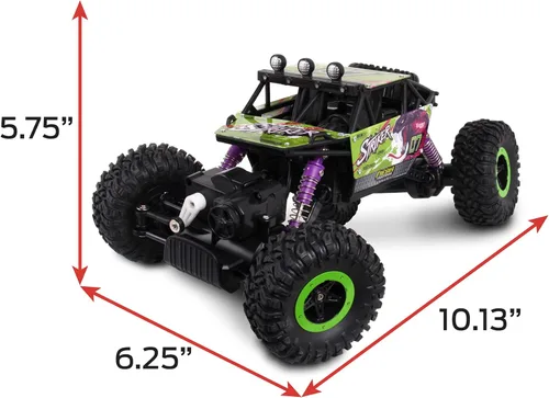 Miniatura 4 de Mean Machine 1/16 R/C Rock Crawler Series [2.4GHz] Rock Crawler Striker, innovador sistema de suspensión, potente motor, neumáticos de agarre, rango