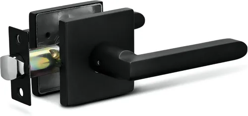 Miniatura 14 de Berlin Modisch Juego de Manijas de Puerta de Palanca Ficticia Paquete de 2 Delgadas Cuadradas No Giratorias de Un Solo Lado Solo Tirar Juego