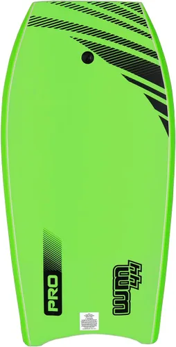 Miniatura 2 de Bodyboard Ultimate Wavemaster Pro de 44 pulgadas, núcleo de súper EPS con correa de muñeca de calidad profesional Verde