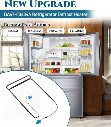 Miniatura 2 de DA47-00434A Conjunto de calentador de descongelación para refrigerador Sam-sung RF28HMEDBSR/AA, RF4267HARS/XAA, RF30HBEDBSR/AA, RF28HMEDBWW/AA