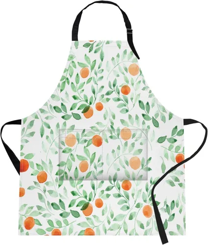 Miniatura 35 de Britimes Delantal de cocina para el hogar, cocina, horneado, jardinería, para mujeres y hombres, con bolsillos, beige, abstracto, textura